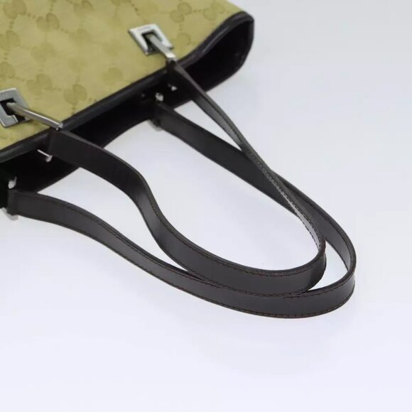 GUCCI GG Canvas Sherry Line Hand Bag Beige Brown - Picture 6 of 7